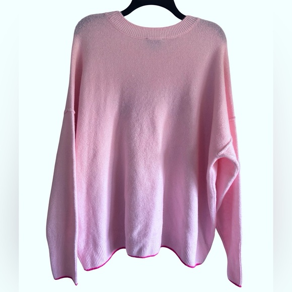 NWT CeCe Pink “Be Wine” Soft Knit Long Sleeve Sweater Size Large - Picture 3 of 8